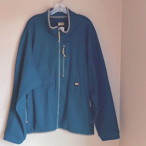 REI Men’s full-zip Polartec Jacket XXXL Green - Picture 1 of 11